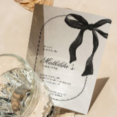 Black Coquette Bow Birthday Invitation Einladung