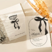 Black Coquette Bow Birthday Invitation Einladung