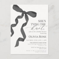 Black Coquette Bow Brautparty Einladung