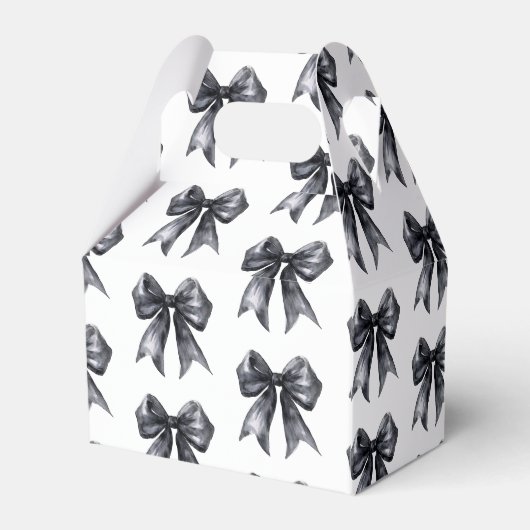Black Coquette Bow Brautparty Geschenkschachtel (Rückseite)