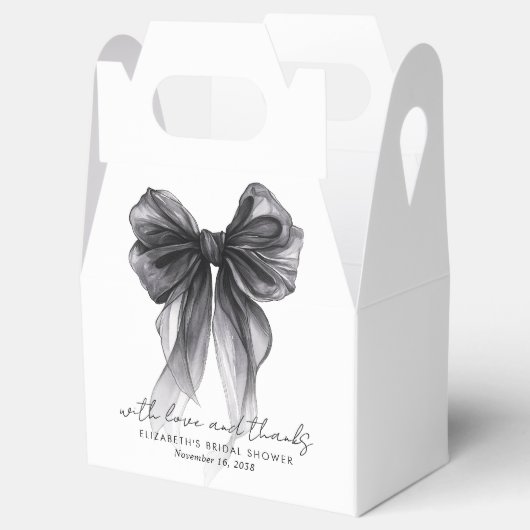Black Coquette Bow Brautparty Vielen Dank Geschenkschachtel (Geöffnet)