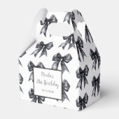 Black Coquette Bow Geburtstagsparty Geschenkschachtel (Vorderseite)