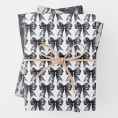 Black Coquette Bow Geschenkpapier Set (Beispiel)