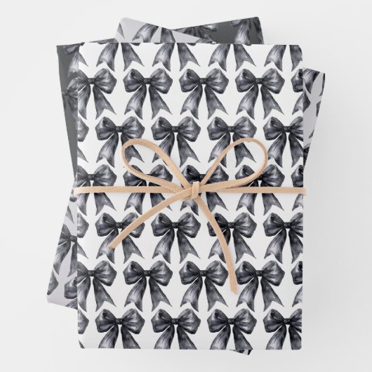 Black Coquette Bow Geschenkpapier Set (Beispiel)