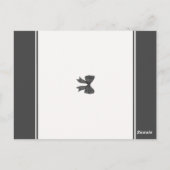 Black Coquette Bow Girl Baby Dusche laden ein Postkarte (Rückseite)