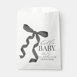 Black Coquette Bow Girl Baby Dusche Nachtisch Geschenktütchen