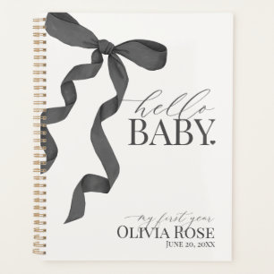 Black Coquette Bow Girl Baby Geschenk mein erstes Planer