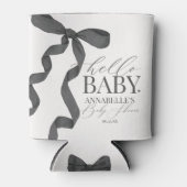 Black Coquette Bow Girl Baby Shower Dessert Favori Dosenkühler (Vorderseite)