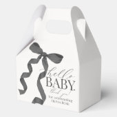 Black Coquette Bow Girl Babydusche Geschenk Geschenkschachtel (Vorderseite)
