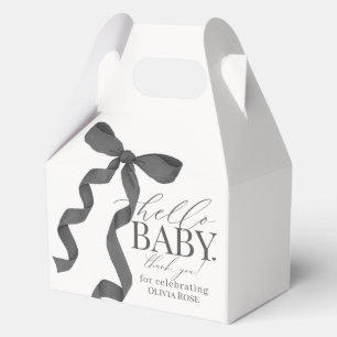 Black Coquette Bow Girl Babydusche Geschenk Geschenkschachtel