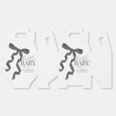 Black Coquette Bow Girl Babydusche Geschenk Geschenkschachtel (Ungeklappt)