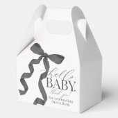 Black Coquette Bow Girl Babydusche Geschenk Geschenkschachtel (Rückseite)