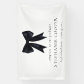 Black Coquette Bow Glückwunsch zum Grad Abschluss Banner (Vertikal)