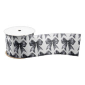 Black Coquette Bow Satinband (Spule)