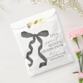 Black Coquette Bow Sweet 16 Geburtstag Dessert Geschenktütchen (Versiegelt)