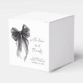 Black Coquette Bow Watercolor Brautparty Geschenkschachtel (Vorderseite)