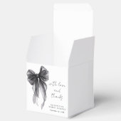 Black Coquette Bow Watercolor Brautparty Geschenkschachtel (Geöffnet)