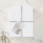 Black Coquette Minimalist Elegant 50th Birthday Geschenkanhänger (Mit Garn)