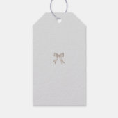 Black Coquette Minimalist Elegant 50th Birthday Geschenkanhänger (Rückseite)