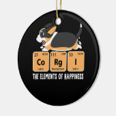 Black Corgi die Elemente des Glücks Pediotric ta Keramik Ornament (Links)