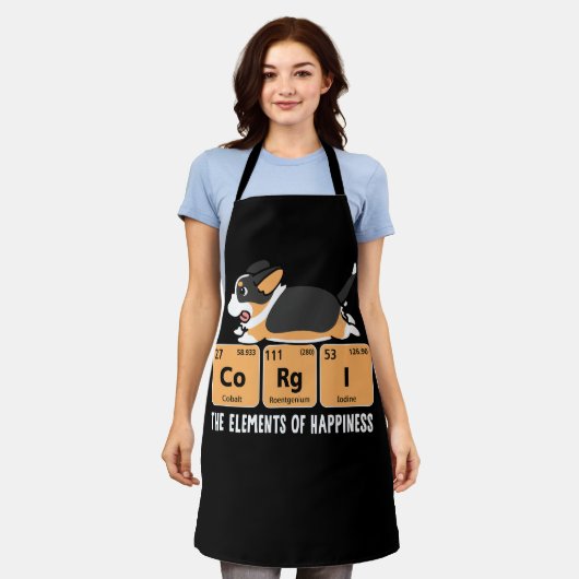 Black Corgi die Elemente des Glücks Pediotric ta Schürze (Getragen)