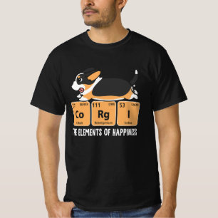Black Corgi The Elements Of Happiness Pediotric Ta T-Shirt