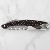 Black corkscrew with a pink and red heart kellnermesser (Rückseite)