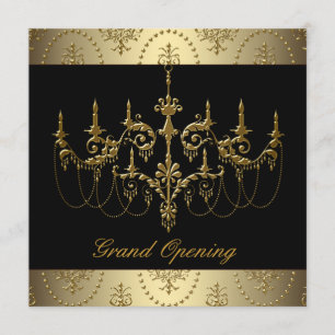 Black Corporate Business Grand Opening Party Einladung