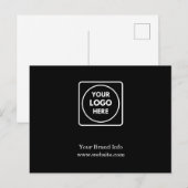 Black Corporate Postcard | Benutzerdefiniert Beruf Postkarte (Vorne/Hinten)