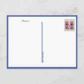 Black Cosy Cat Schlafen im Bett Postkarte (Rückseite)