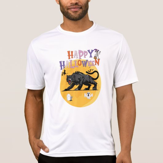black cougar on halloween night T-Shirt (Vorderseite)