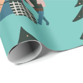 Black Couple First Christmas Geschenkpapier (Rolleneckpunkt)