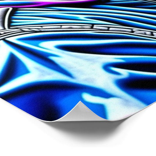 Black Couple Küssen in Liebe Poster (Ecke)