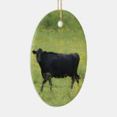 Black Cow Keramik Ornament (Rechts)
