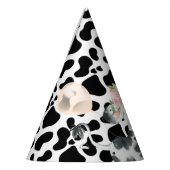 Black Cow Print First Birthday Party Hat Partyhütchen (Links)