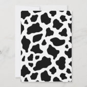 Black Cow Print Highland Cow Baby Dusche Einladung (Rückseite)