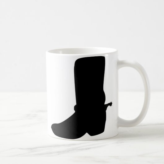 Black Cowboy Boot mit Spurs Kaffeetasse (Rechts)