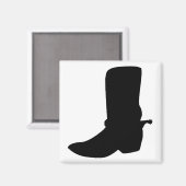 Black Cowboy Boot mit Spurs Magnet (Vorderseite/Rückseite)