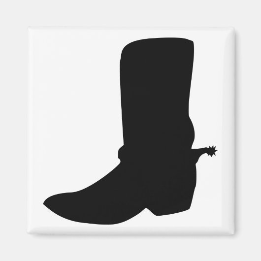 Black Cowboy Boot mit Spurs Magnet (Vorne)