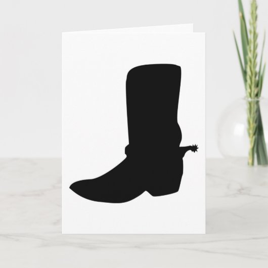Black Cowboy Boot with Spurs Karte (Vorderseite)
