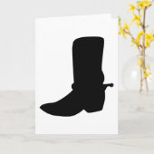Black Cowboy Boot with Spurs Karte (Gelbe Blume)