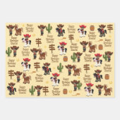 Black Cowboy Personalisiert Wrapping Paper Geschenkpapier Set (Vorderseite 3)