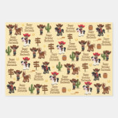 Black Cowboy Personalisiert Wrapping Paper Geschenkpapier Set (Vorderseite 2)