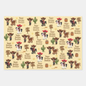 Black Cowboy Personalisiert Wrapping Paper Geschenkpapier Set (Vorderseite)