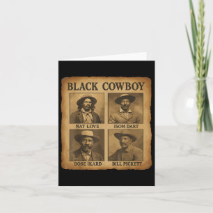Black Cowboy Western Rodeo Melanin Black History T Karte