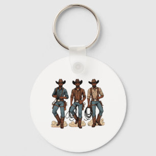 Black Cowboy Western Rodeo Melanin Black History T Schlüsselanhänger