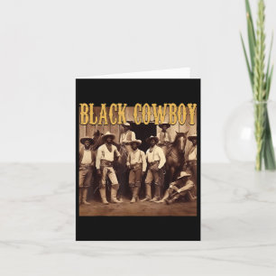 Black Cowboy Western Rodeo Melanin Schwarze Geschi Karte