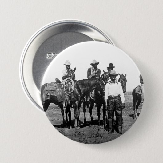 Black Cowboys bei Bonham Texas 1890 Button (Vorne & Hinten)