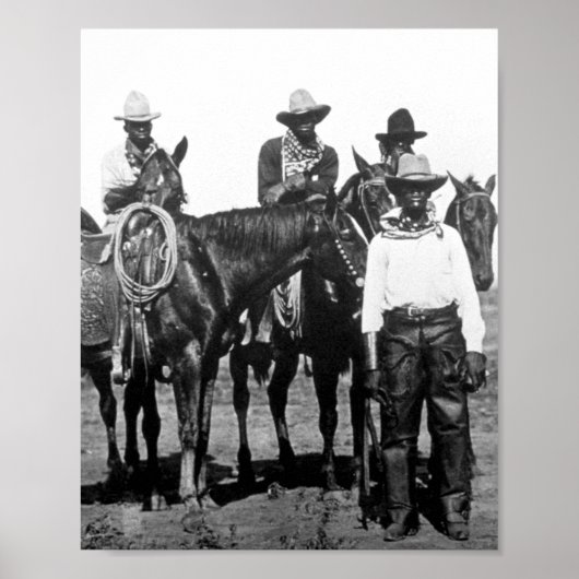 Black Cowboys bei Bonham Texas 1890 Poster (Vorne)