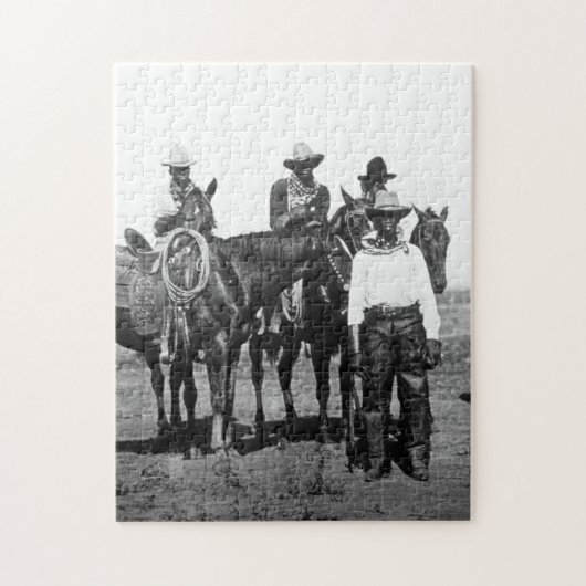 Black Cowboys bei Bonham Texas 1890 Puzzle (Vertikal)